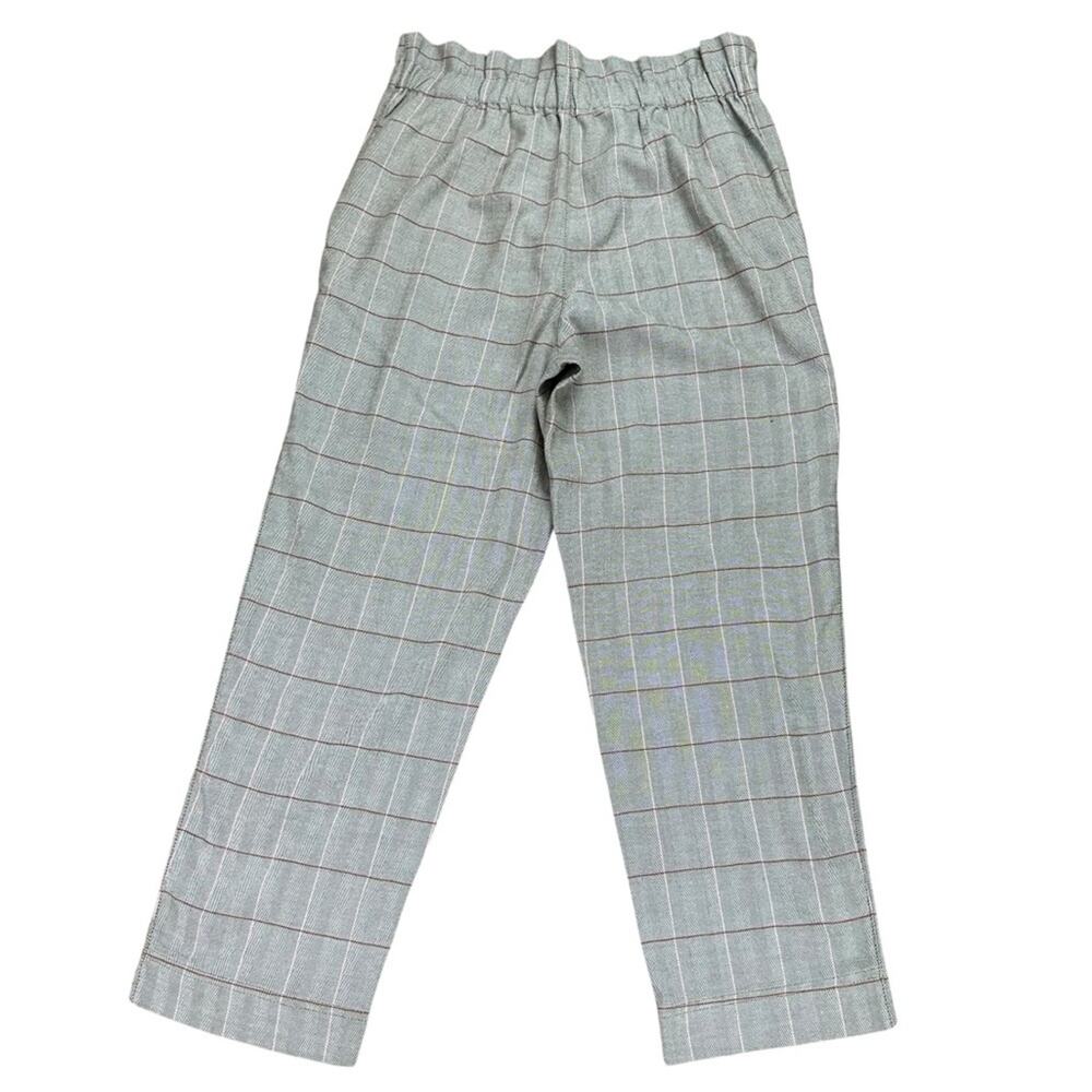 Madewell Paperbag High Rise Tapered Cropped Pants Plaid Size 10 NWOT - Picture 2 of 8